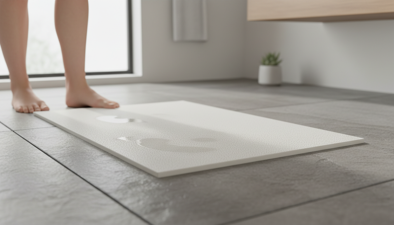 découvrez comment le tapis en diatomite améliore la sécurité et l'hygiène de votre maison grâce à ses propriétés absorbantes et antidérapantes uniques.